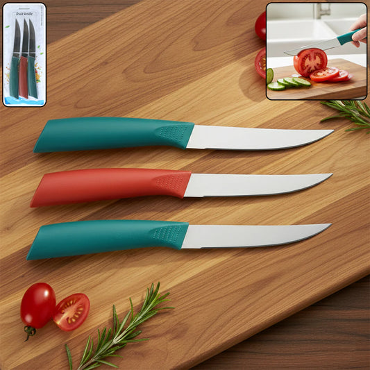 Multipurpose Stainless Steel Fruit Knife Set Of 3