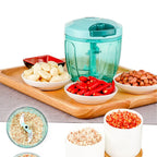 0065b Manual Stainless Steel Compact Extra Sharp Hand Held Vegetable Chopper slicer With 5 Blades (750 Ml)