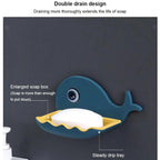 4747 Fish Shape Soap Dish Adhesive Waterproof Wall Mounted Bar Soap Dish Holder (Pack Of 2pc)